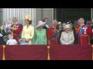Queen Elizabeth and other British royals make balcony appearance during Trooping the Colour parade