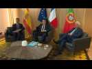 Meeting between Macron, Sanchez and Costa in Brussels
