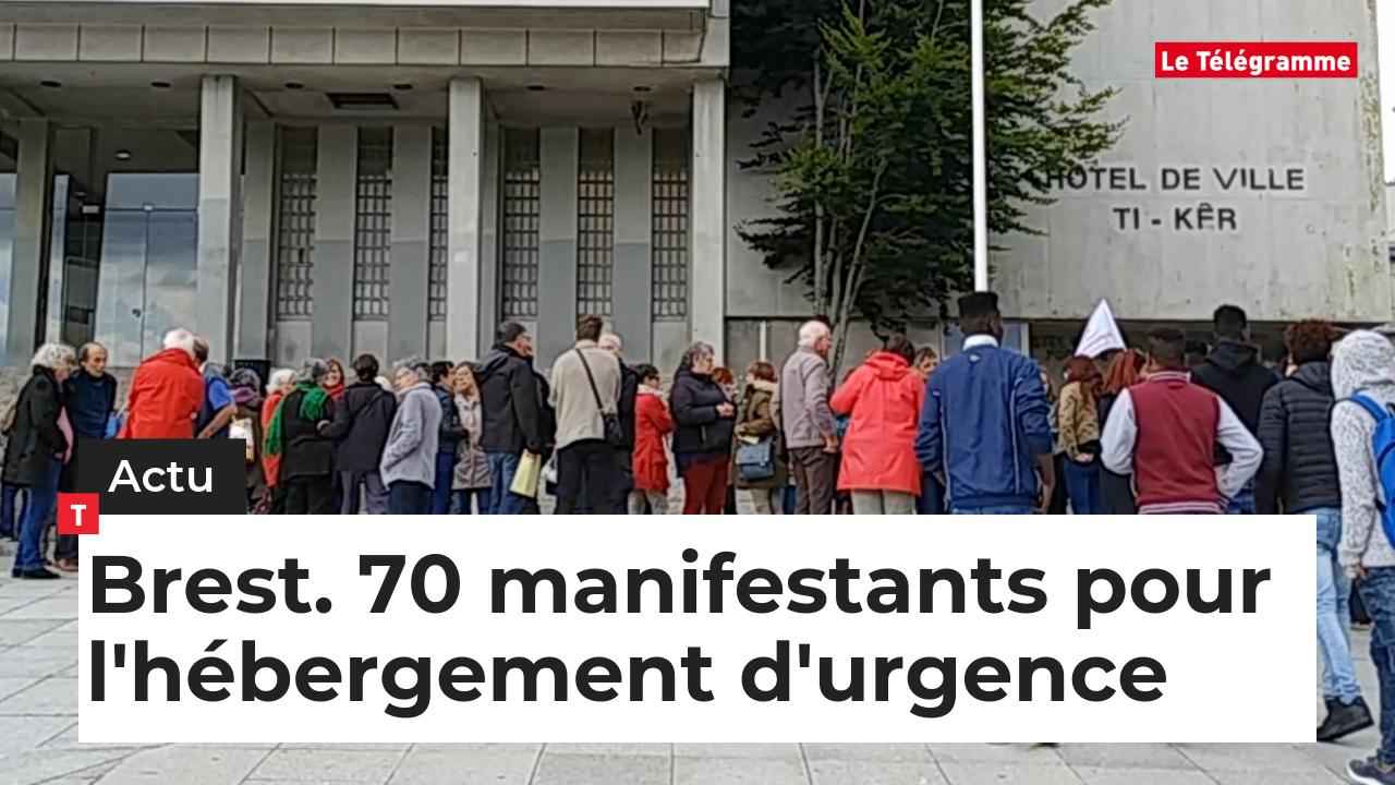 Brest. 70 manifestants pour l'hébergement d'urgence (Le Télégramme)