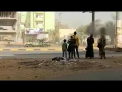 Sudanese military vehicles head to protest site in Khartoum