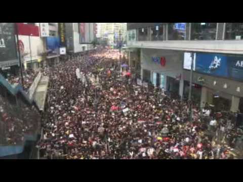 Huge rally in Hong Kong once again