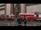 Images of the building where a helicopter crash-landed in New York - Label : AFPTV - First images - Category : Business