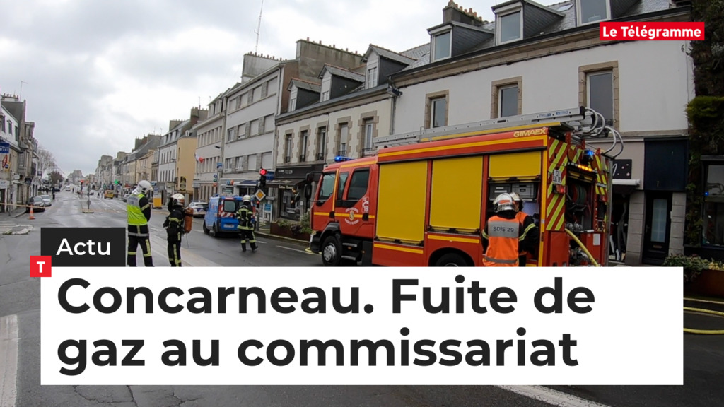 Concarneau. Une importante fuite de gaz au commissariat bloque le centre-ville (Le Télégramme)