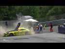 Fabian Vettel with a huge crash during the ADAC GT Master Race in Spielberg, Austria