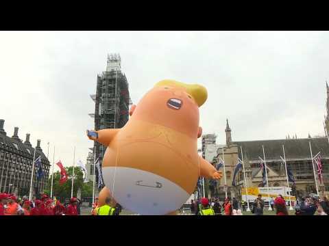 'Trump baby' blimp inflated in Parliament Square (2)
