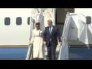 US President Donald Trump arrives in Ireland