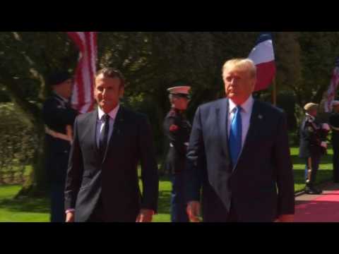 D-Day: Trump and Macron arrive in Colleville-sur-mer