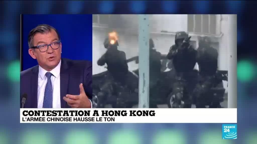 Matraques et blindés : l'armée chinoise montre les muscles à Hong Kong avec une vidéo (France 24 FR)