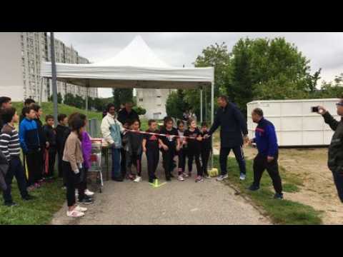 Les enfants du quartier des Vernes de Givors participent à un cross