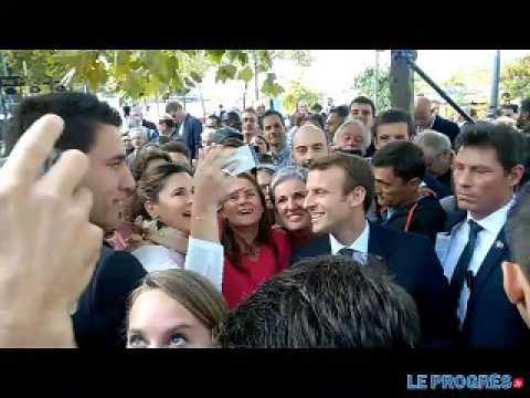 Emmanuel Macron en visite à Lyon