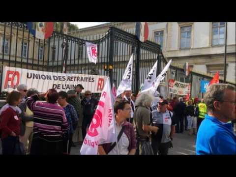 Pouvoir d'achat en baisse: 200 retraités manifestent à Bourg-en-Bresse