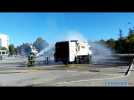 Lons-le-Saunier : un camion-poubelle prend feu à la fin du marché