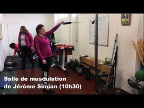 Mélina Robert-Michon en salle de musculation