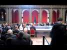 Hollande au Palais universitaire à Strasbourg