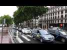Lyon: la manifestation des taxis arrive en ville