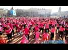 "Courir pour elles" en mode flashmob place Bellecour