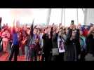 Les supporters lyonnais font le show avant le derby