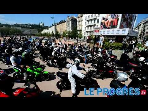 Manif motard à Lyon