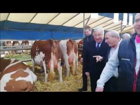 Vesoul Le président du Sénat Gérard Larcher rend visite aux agriculteurs haut-saônois