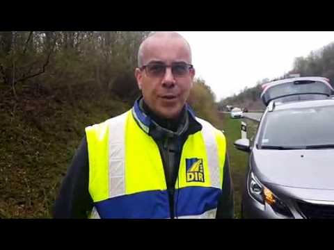 Nettoyage de la RN 19 par les services de la Dir'Est d'Héricourt