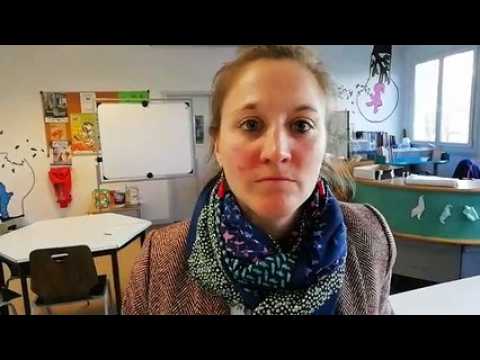 Ludivine Schmidt, directrice de l'école élémentaire de Jussey, explique le principe de l'école du socle