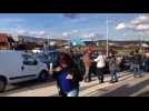 Besançon : mouvement des gilets jaunes devant Carrefour