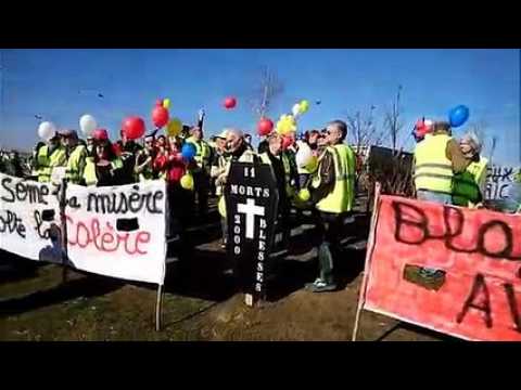 Gilets jaunes et motards convergent à Noidans-les-Vesoul