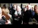 Les agriculteurs de Haute-Saône remettent un trophée de sanglier au ministre François de Rugy