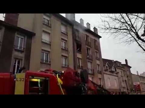 Feu d'habitation au troisième étage du 27 rue Louis Barthou à Saint-Max