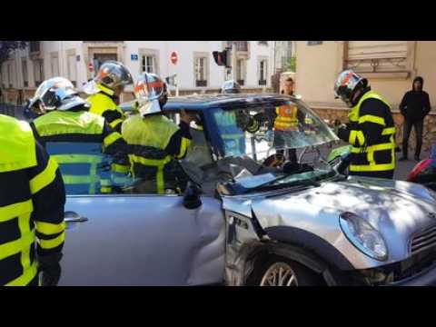 Nancy : un violent choc au carrefour fait deux blessés