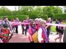 La Lorraine est formidable : "Vosges terre textile" fête l'événement en chanson et avec une bande de tissu de 88 m de long