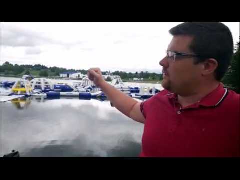 Pays de Montbéliard : Mathieu, gérant de la société Locavel présente l'aquatik parc à la base nautique