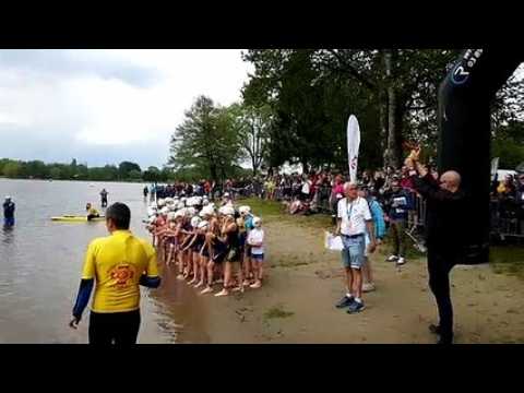 Triathlon de Belfort : départ de la course Kids 2 (9-11 ans)