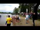 Triathlon de Belfort : départ de la course Kids 2 (9-11 ans)