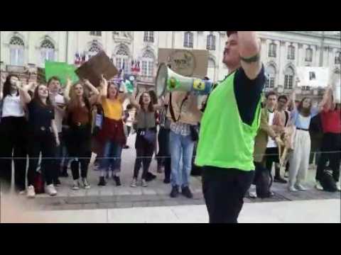 Marche pour le climat à Nancy : fin de manifestation en chorégraphie