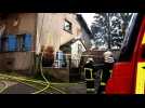 Une maison entièrement ravagée par les flammes à  Prény