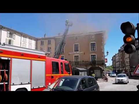 Incendie  au restaurant Le Bouchon d'Pont place Duroc à Pont-à-Mousson