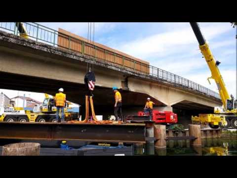 Travaux provisoires du pont canal de Void-Vacon