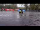 F&ecirc;te de la moto &agrave; Morvillars : Simon MTZ, un acrobate sous la pluie - Label : L'Est Républicain - Category : News