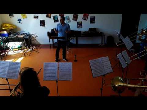 Répétitions des élèves du conservatoire de musique du pays de Montbéliard avant le festival du trombone de Roubaix