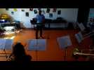 Répétitions des élèves du conservatoire de musique du pays de Montbéliard avant le festival du trombone de Roubaix