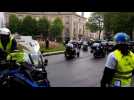 Les motards affrontent les éléments pour "Une rose, un espoir", sur la place Ronde à Toul