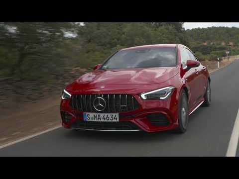 Mercedes-AMG CLA 45 S 4MATIC+ in Jupiter red Driving Video