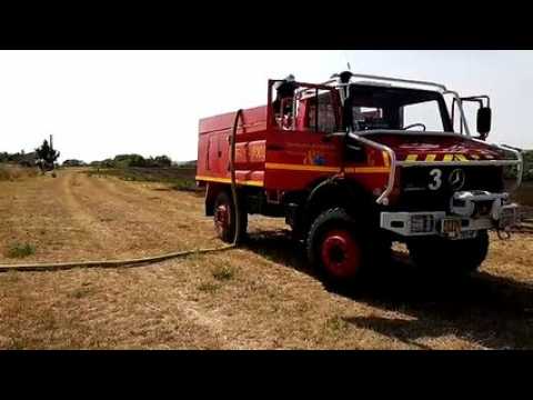 Feu dans un champ à Thiaucourt