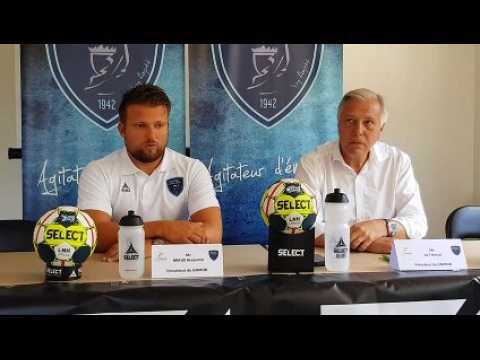 Conférence presse du Grand Nancy Métropole Handball : le coach Benjamin Braux
