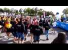 Ambiance à Reims avant le départ de la 4e étape du Tour de France