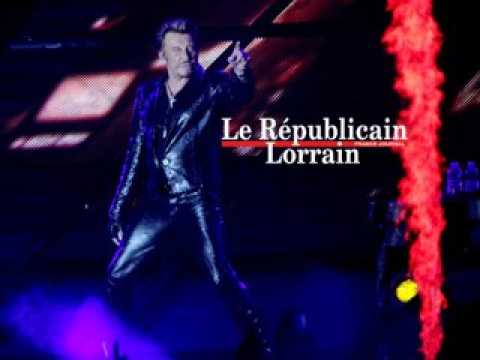 Johnny Hallyday allume le feu à Nancy