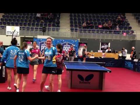 Tennis de table (Pro dames) : la joie des filles d’Etival après leur qualification en finale
