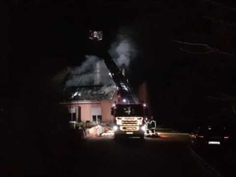 Feu de toiture à Urbeis