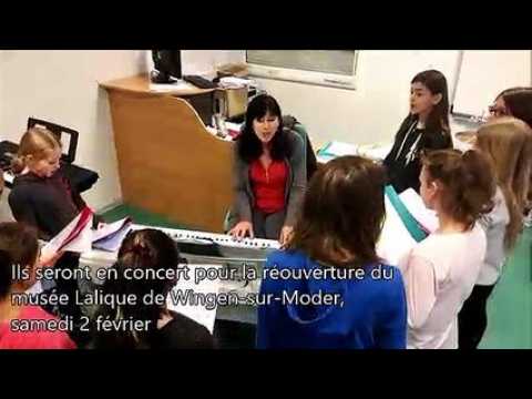 Réouverture du musée Lalique : les collégiens donnent de la voix